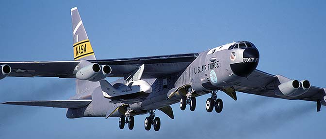 Boeing NB-52B Stratofortress mothership with X-38 Space Station Lifeboat